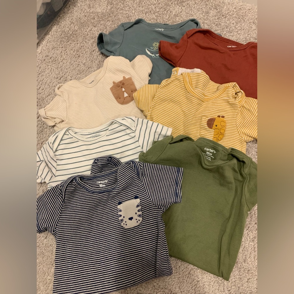 Carter's Kids Short Sleeve Tees - Stripes and Solids
